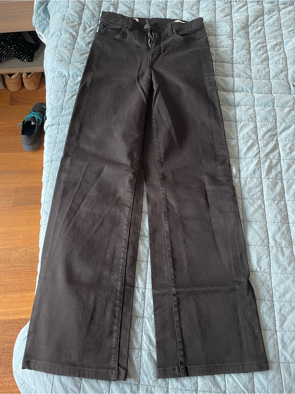 BLDWN High Rise Relaxed Black Jeans